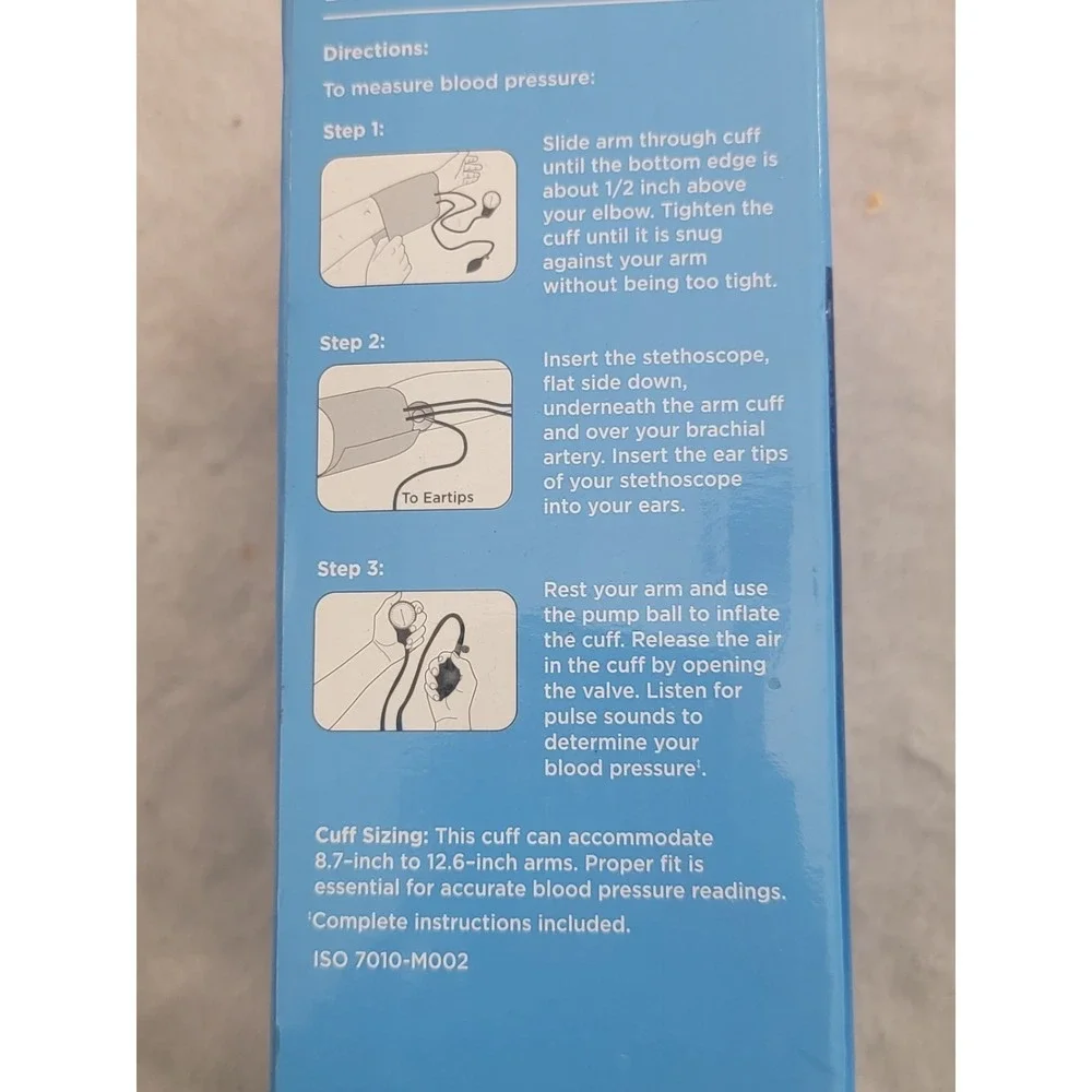 Walgreens Manual Blood Pressure Kit Sealed Arm Cuff & Stethoscope Monitor